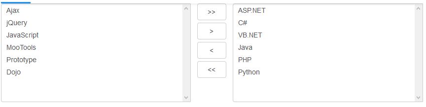 Move Items Between Two Select Lists Using jQuery - HTML Select Tag